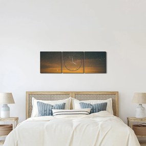 Obraz hviezdneho neba (s hodinami) (90x30 cm)