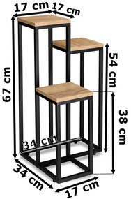 Stojan na kvety MUNIR CRAFT čierny