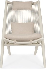 Béžové kovové záhradné kreslo Aloha – Bizzotto