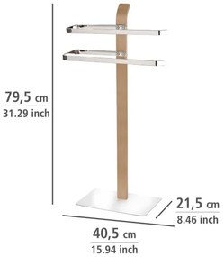 WENKO 20396100 - Stojan na uteráky SAMONA 40,5x79,5 cm lesk. chróm/hnedá