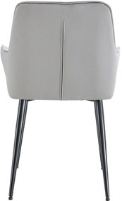 Jedálenská stolička Ferndale - zamat - svetlo šedá
