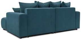 Modrá zamatová rohová pohovka Enjoy – Bobochic Paris