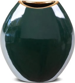 VÁZA AMORA2 14X7X16 CM ZELENÁ