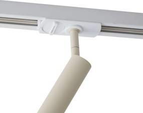 Moderný reflektor béžový s bielou farbou pre 1-fázový koľajnicový systém - Iconic Ivy