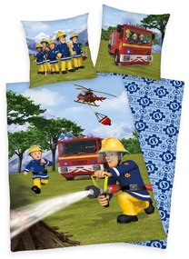 HE Bavlnené obliečky 140x200 + 70x90 - Fireman Sam