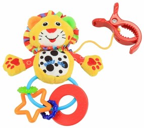 Baby Mix Plyšová hračka s chrastítkem Gepardík ,11 cm