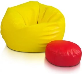 Sedací vak Sakwa m ekokoža TiaHome - Žltá