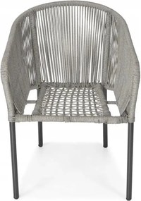 Záhradná stolička v modernom dizajne s nylonovým výpletom