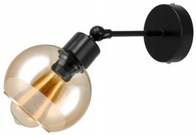 BERGE Sklenená LED nástenná lampa 1xE27 - jantárová farba
