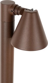 Moderný vonkajší stĺpik hrdzavo hnedý 100 cm IP44 nastaviteľný - Ciara