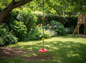 Garden Line PLASTOVÉ LEZECKÉ LANÁ PRE DETI S DISKOM 2,6 x 220 CM