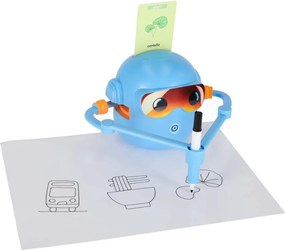 KIK Interaktívny vzdelávací kresliaci robot, modrá súprava so 100 kartami