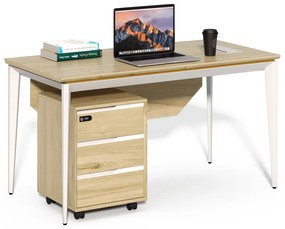 Kancelársky stôl s kontajnerom Houseland Profit Home 02 dub/biela