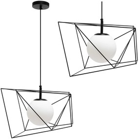 Toolight Toolight, závesná stropná lampa 1xE27 APP1022-1CP, čierna-biela, OSW-06112