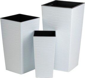 PLASTOVÝ KVETINÁČ PORTO RIFLO 46X25X25 CM BIELA