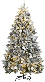 Umelý výklopný vianočný stromček 300 LED a sada gúľ 240 cm 3210176