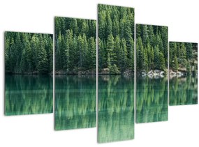Obraz - Ihličnany pri jazere (150x105 cm)