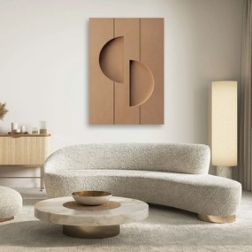 Gario Obraz na plátne Béžová reliéfna geometria Rozmery: 40 x 60 cm