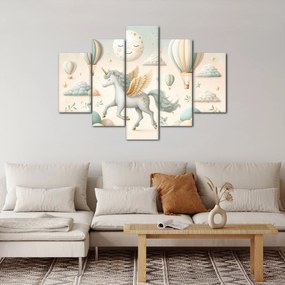 Obraz - Šťastný jednorožec (150x105 cm)