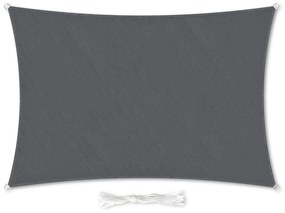 Obdĺžniková slnečná clona, 5 × 7 m, polyester, priedušná
