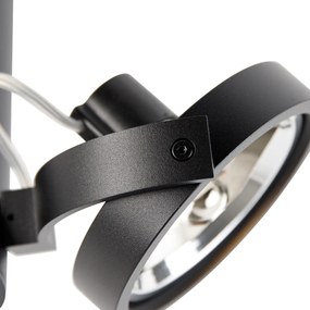 Moderné bodové svietidlo čierne nastaviteľné 2-svetlá - Goes