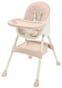 Baby Mix Jedálenská stolička Nora ružová, 51 x 43 x 27 cm