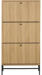 Výklopná skrinka na topánky v dekore duba v prírodnej farbe 72x140x25 cm Albany – Actona