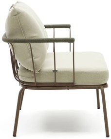 Svetlozelená/béžová záhradná pohovka Salguer - Kave Home