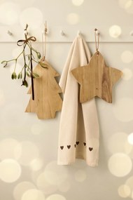 Ib Laursen Bavlnená utierka Johanne Brown Hearts