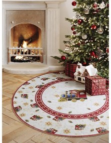 Červený okrúhly koberec s vianočným motívom ø 160 cm Toy's Delight Train – Villeroy&amp;Boch