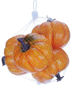 Jesenná dekorácia Súprava plastových tekvíc 10 x 7 cm, 4 ks