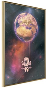 Artgeist Plagát - Space Swing [Poster] Veľkosť: 40x60, Verzia: Zlatý rám