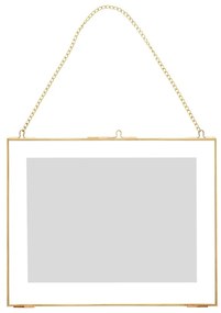 Mosadzný nástenný fotorámik Hübsch Linda, 24 x 30 cm