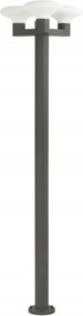 Stĺpiková vonkajšia lampa Faro Blubs, 3xE27, tmavo šedá, IP44, 214 cm