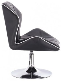 LuxuryForm DESIGN Stolička MILANO MAX na striebornom tanieri - čierna
