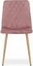 Set 2 kresiel TURIN - ružový zamat / čierne nohy