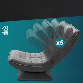 Leňoška ABERDEEN, 87x60x105cm, šedá Casaria