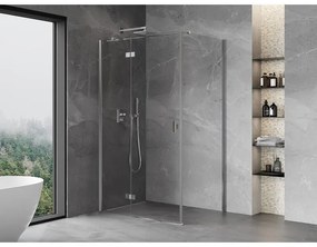 Mexen, Mexen Mist H T sklápací sprchový kút ľavý 85 x 70 cm, priehľadný, chróm - 8A5T-085-070-01-00-L