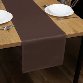 Biante Saténový behúň na stôl polyesterový Satén LUX-L042 Čokoládovo hnedý 35x120 cm