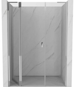 Mexen, Mexen Mist L otočné sprchové dvere 155 cm, transparentné, chróm - 8A4L-155-001-01-00