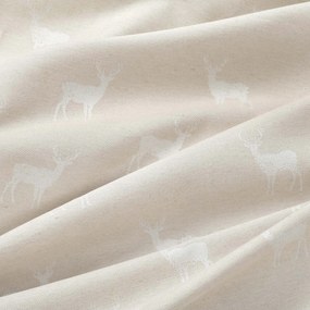 Goldea vianočná obliečka na vankúš natura – jeleňe na režnej 40 x 40 cm