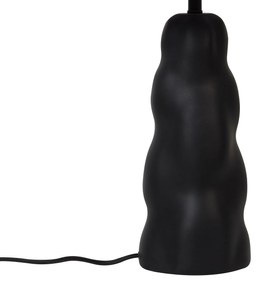 Keramická stolná lampa čierna VILAR Beliani
