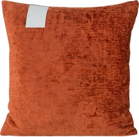 DEKORAČNÁ OBLIEČKA NA VANKÚŠ SZENIL 1 45X45 CM TEHLOVÁ