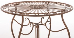 Súprava kovových stoličiek a stola Aldeano (SET 2+1) - Hnedá antik