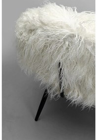 Hairy kreslo biele