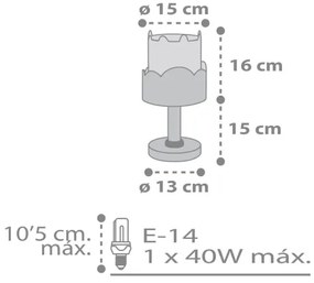 Dalber 61151S - Detská lampička BUNNY 1xE14/40W/230V oranžová