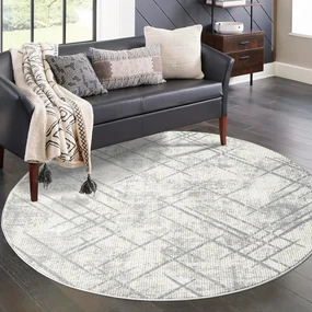 Dekorstudio Vintage okrúhly koberec ANTIK 245 sivý Priemer koberca: 160cm
