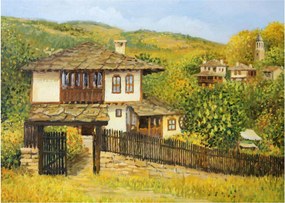 Obraz - Chalúpky v lete (70x50 cm)