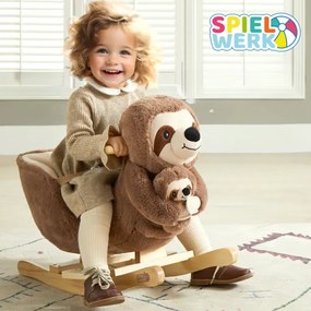 Spielwerk Hojdací leňochod s bezpečnostným pásom, hnedá