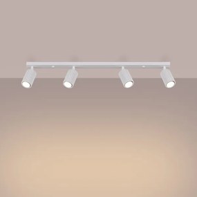 Sollux SL.1546 - Bodové svietidlo KARBON 4xGU10/10W/230V biela